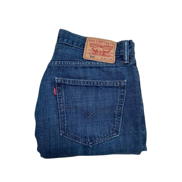 Vintage Levi’s 505 Straight Leg Jeans Blue - Picture 5 of 15